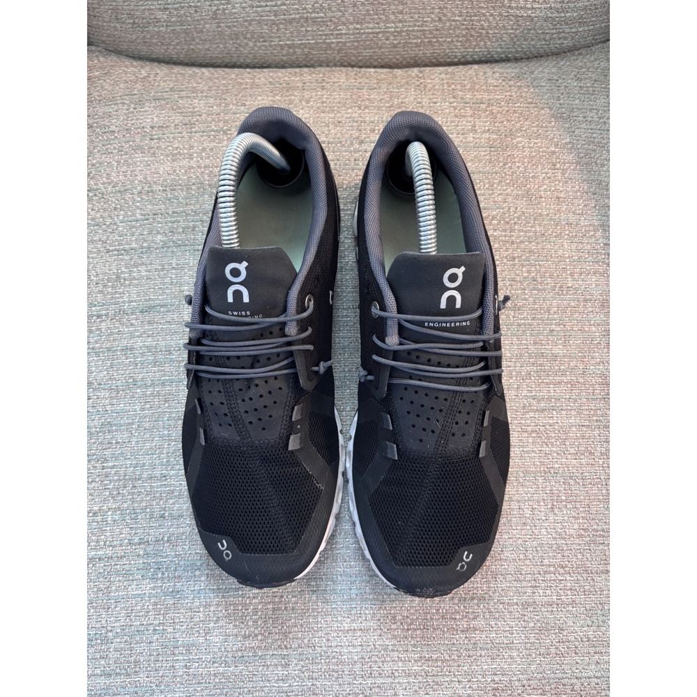 On Cloud Running Shoes Black White Mesh Sneakers Womens 9 - Picture 2 of 10